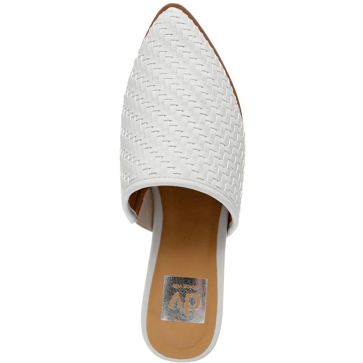 Isobel Womens Faux Leather Woven Mules