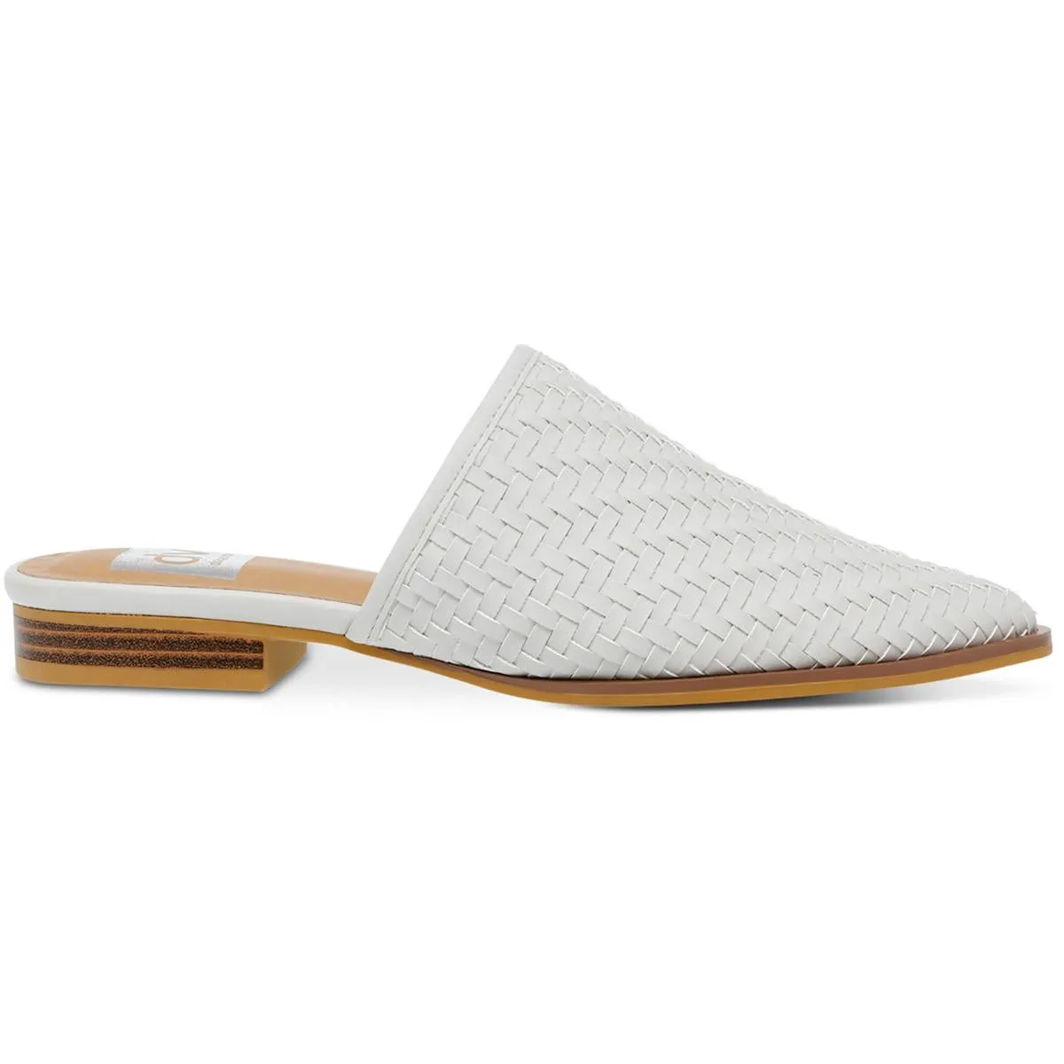 Isobel Womens Faux Leather Woven Mules