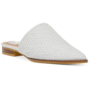 Isobel Womens Faux Leather Woven Mules