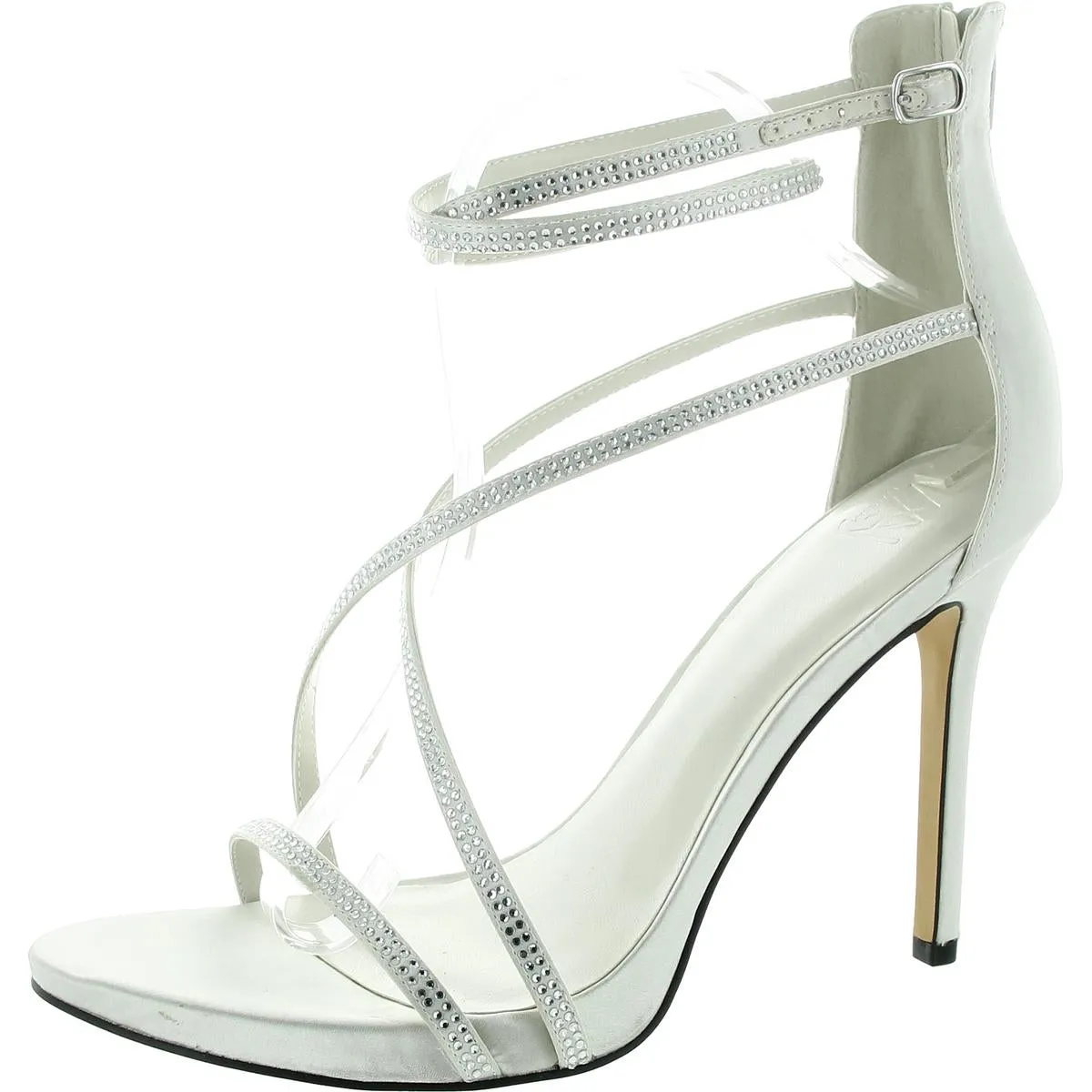 Iyna Womens Satin Adjustable Pumps