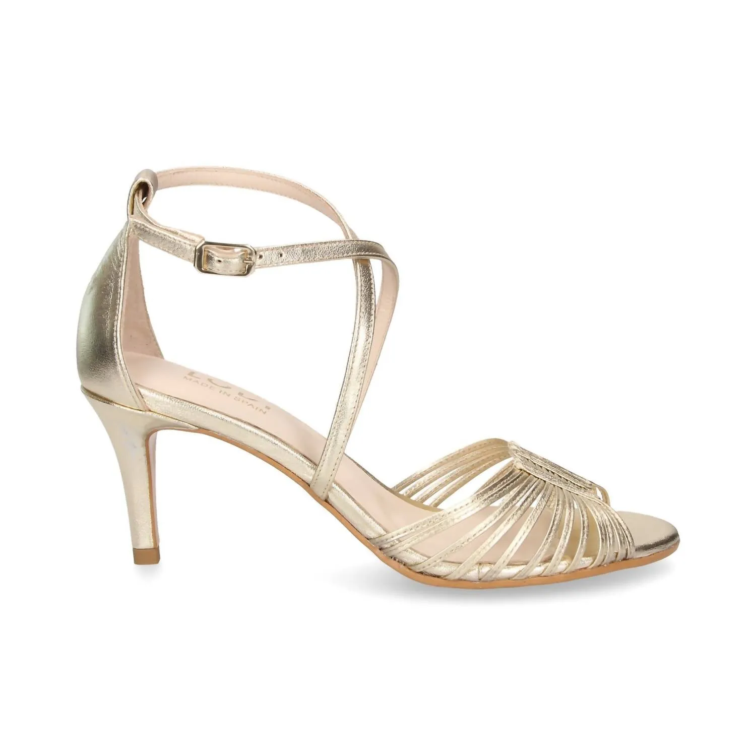 Jaima Heeled Sandals In Miko Oro