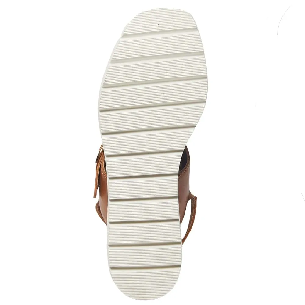 Jamaica Wedge in Tan Leather