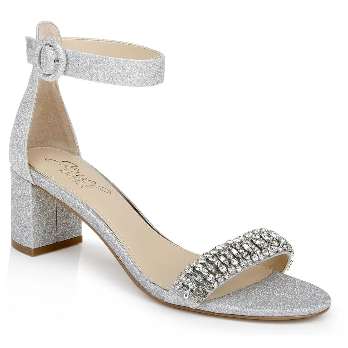 James Womens Dressy Rhinestones Ankle Strap