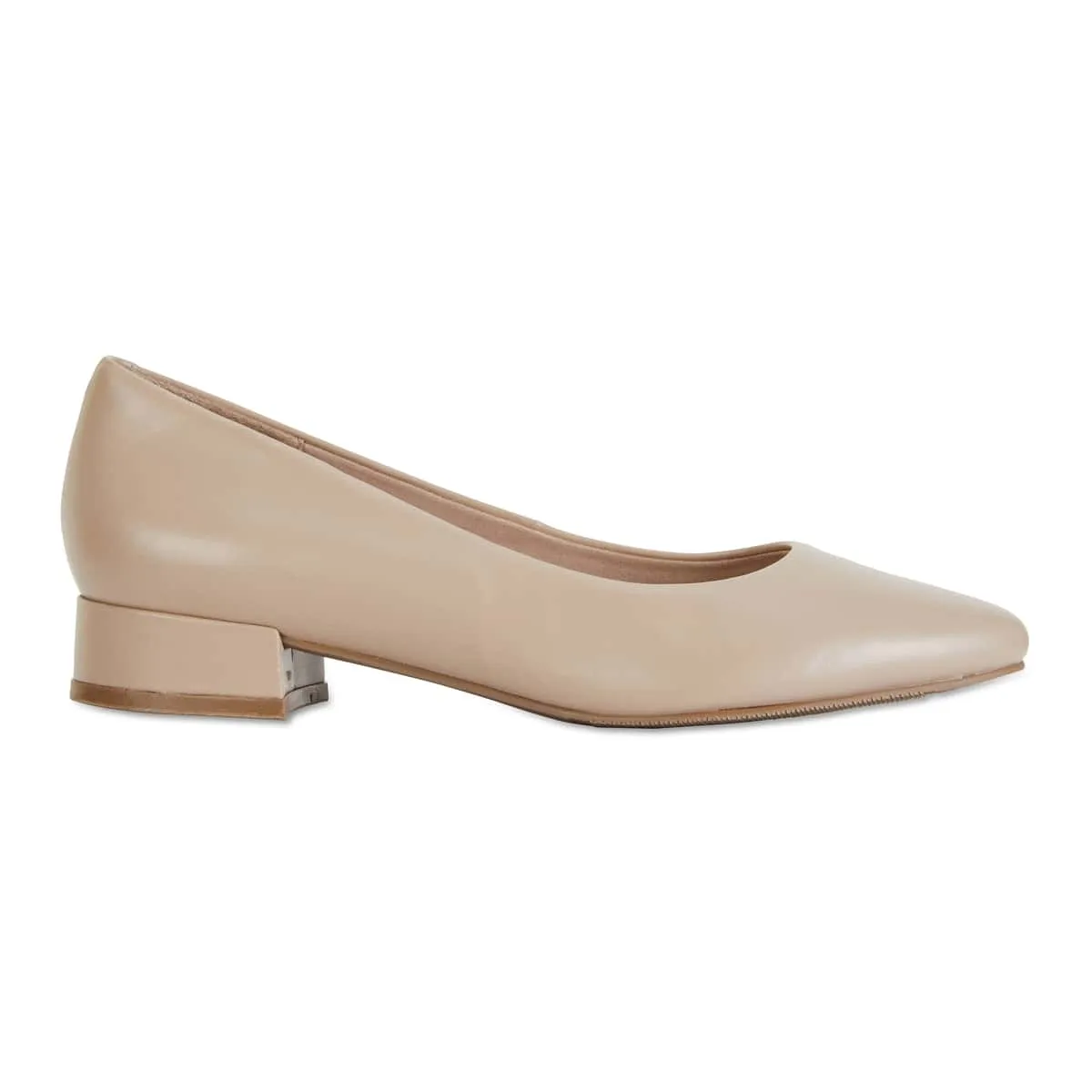 Janine Heel in Nude Leather