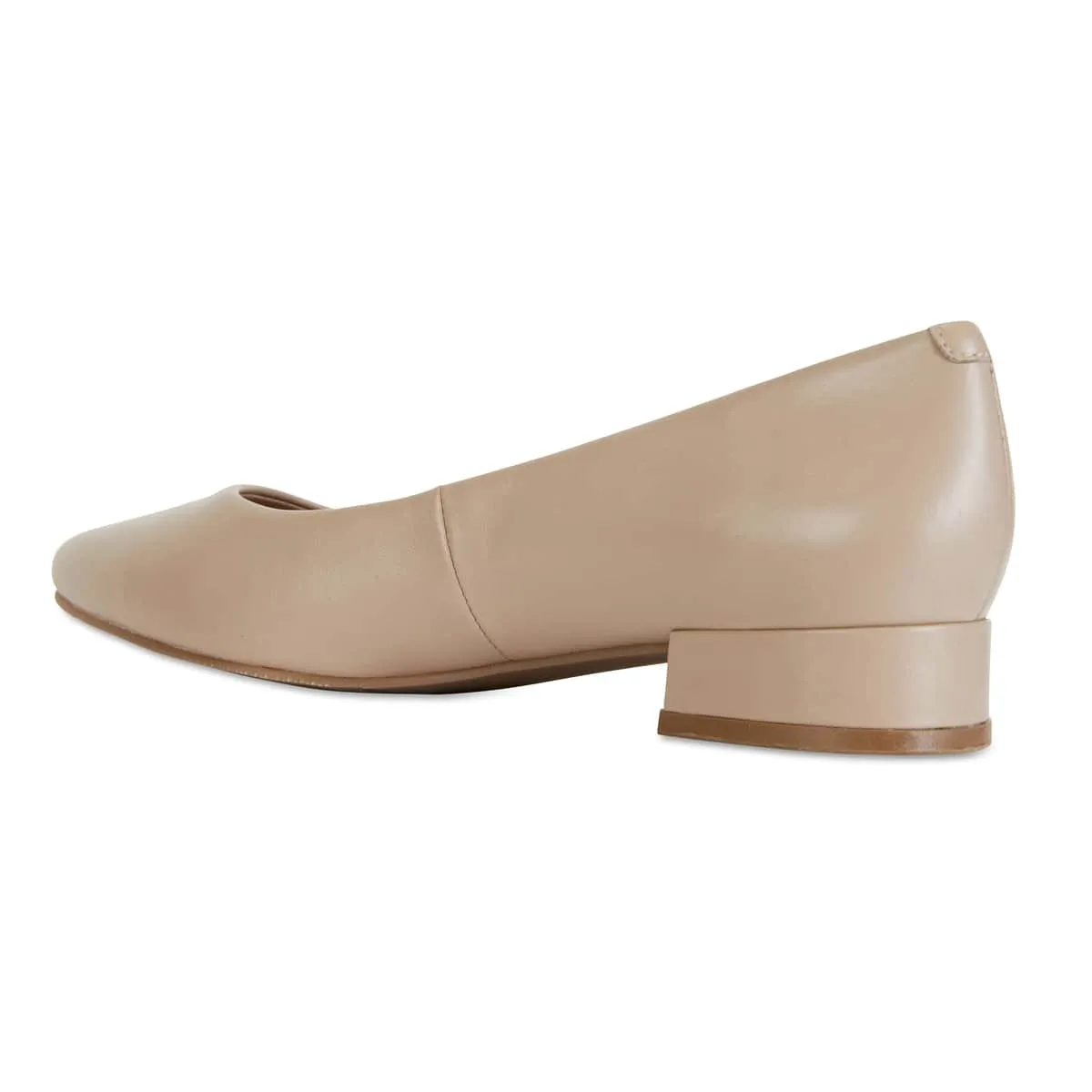 Janine Heel in Nude Leather