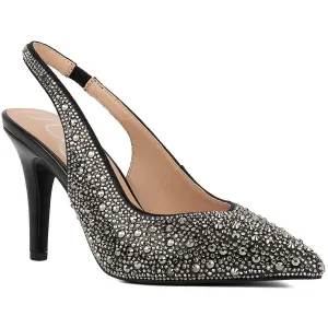 Jaybird Womens Rhinestone Man Made Slingback Heels