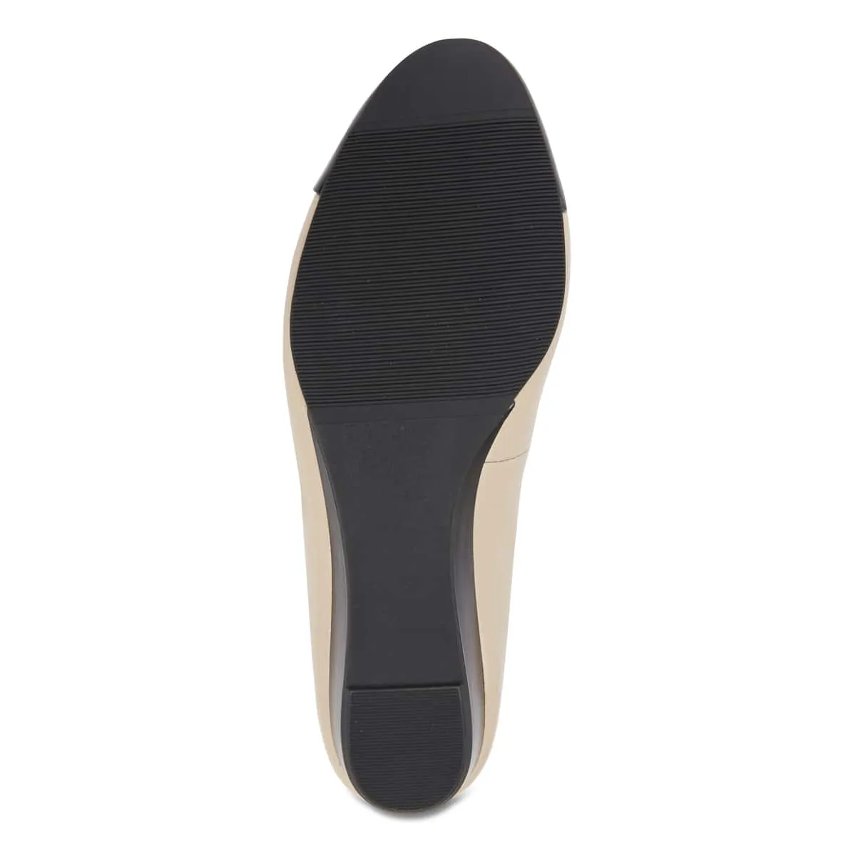 Jean Heel in Nude And Black Patent
