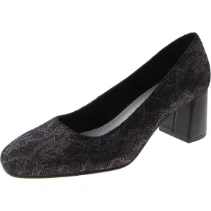 Jillian Womens Slip-On Floral Pumps