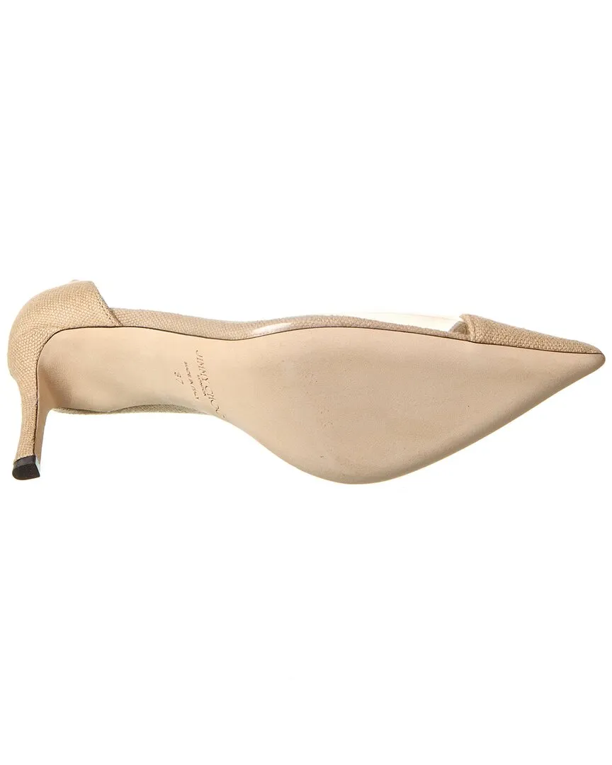 Jimmy Choo Cass 75 Linen & Vinyl Pump