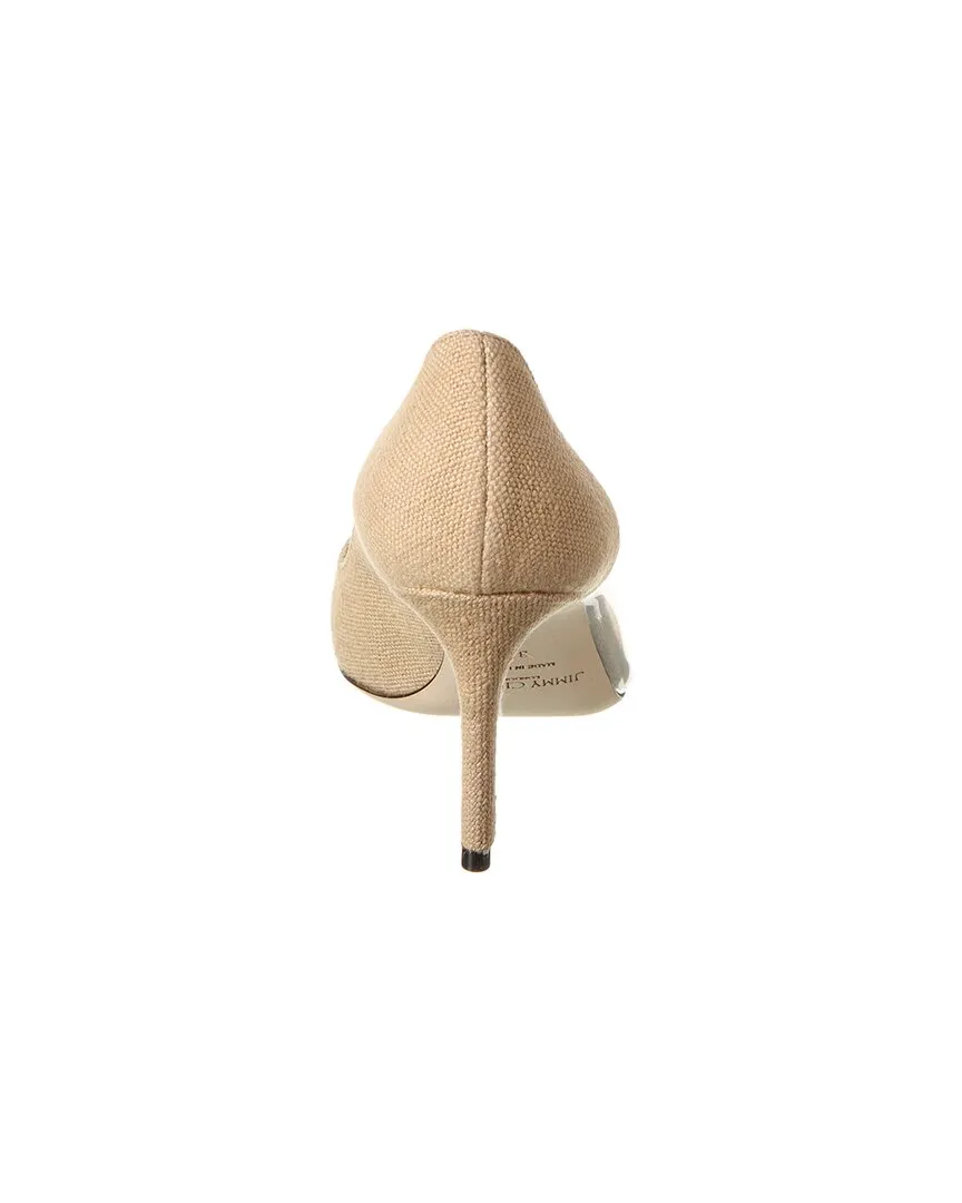 Jimmy Choo Cass 75 Linen & Vinyl Pump