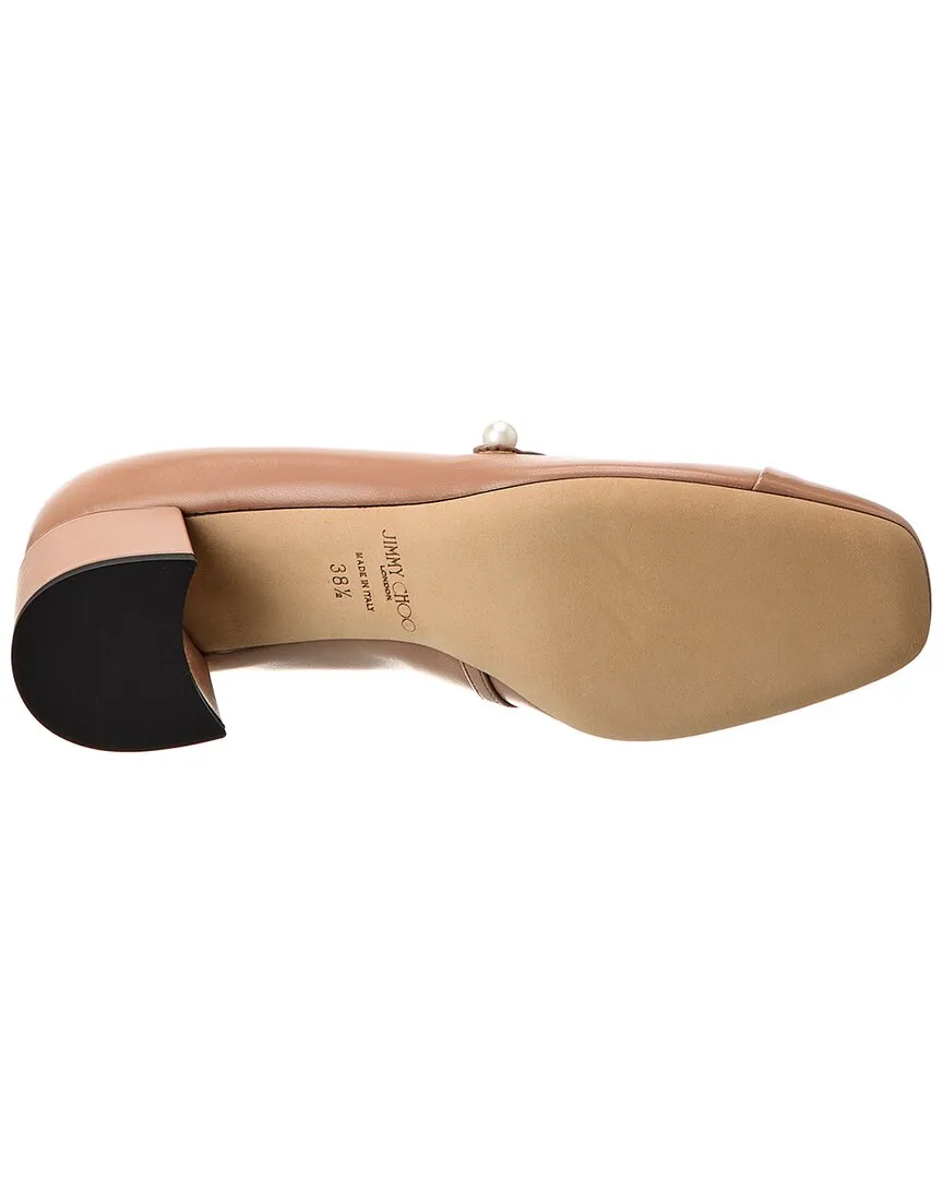 Jimmy Choo Elisa 45 Leather & Patent Pump