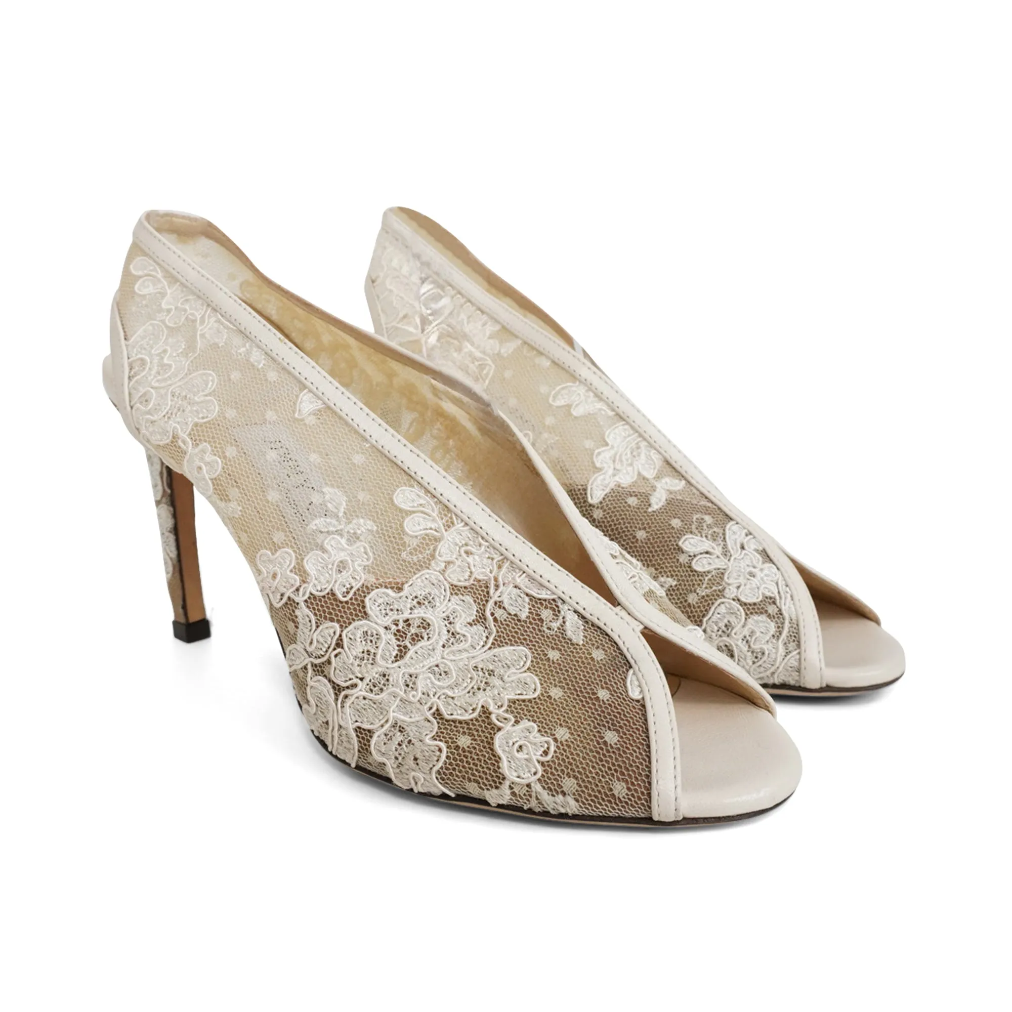 Jimmy Choo 'Shar 85' Lace Heels - Women's 36.5