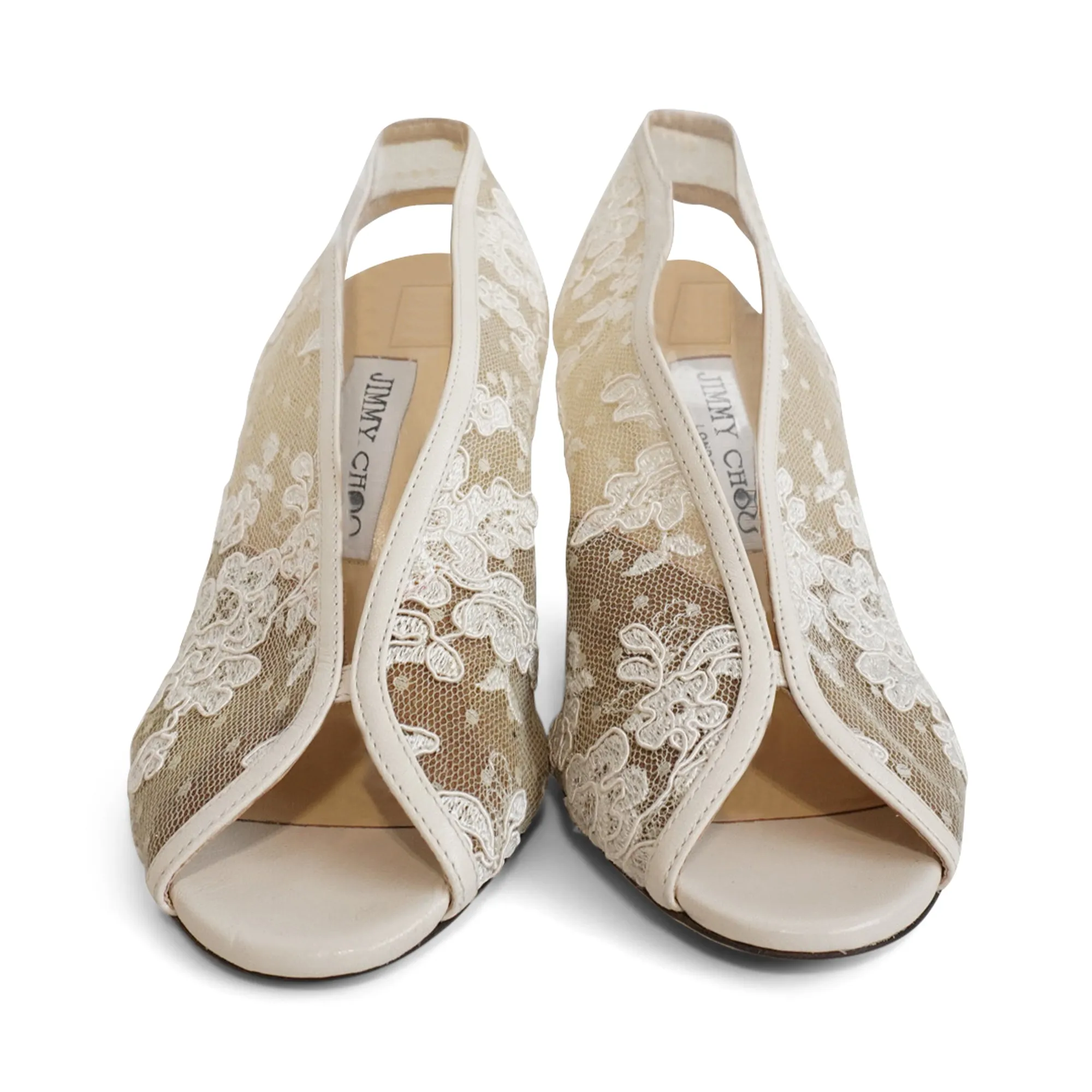Jimmy Choo 'Shar 85' Lace Heels - Women's 36.5
