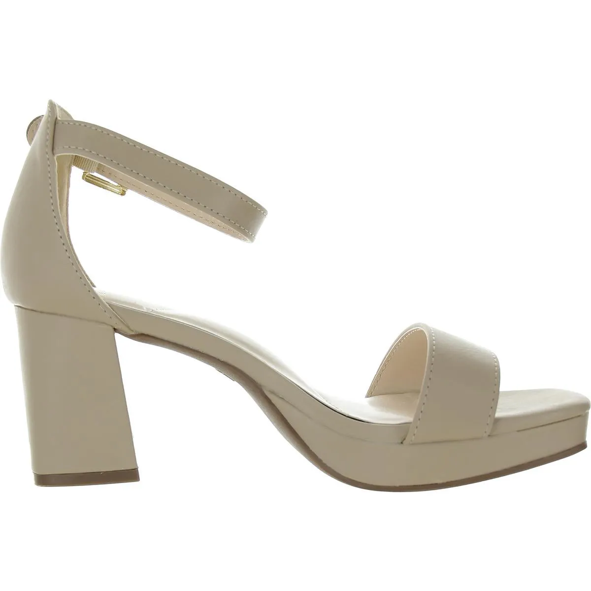 JnyHerliza Womens Solid Man Made Block Heels