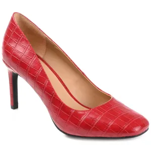 Journee Collection Womens Monalee Square Toe Mid Heel Pumps
