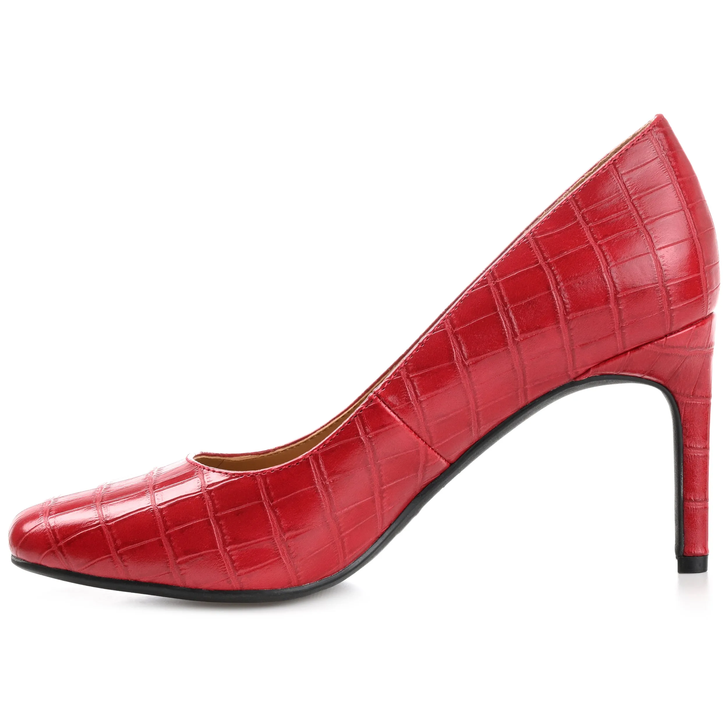 Journee Collection Womens Monalee Square Toe Mid Heel Pumps