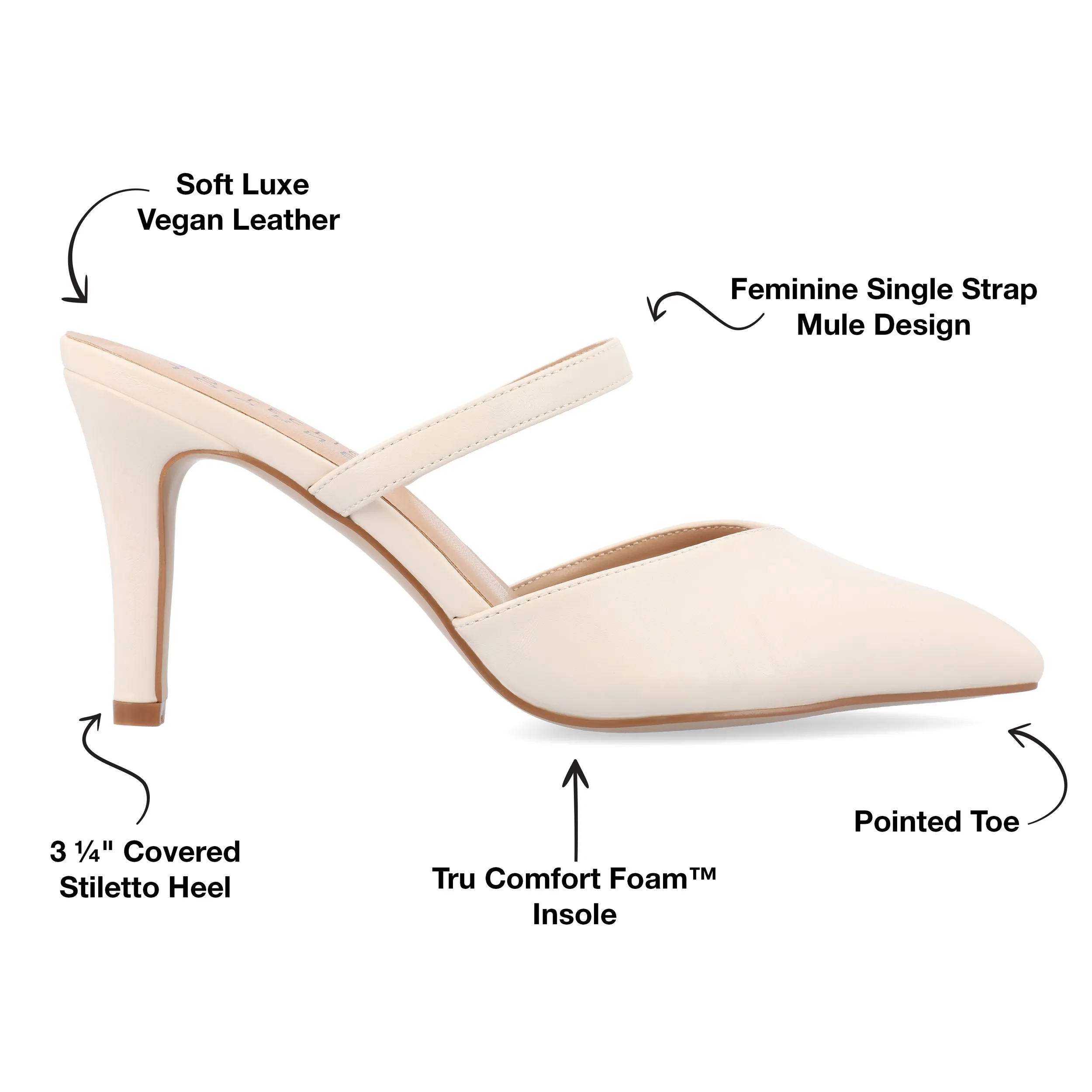 Journee Collection Women's Narrow Width SuperNatural Tru Comfort Foam YVON Pumps Cool Shades