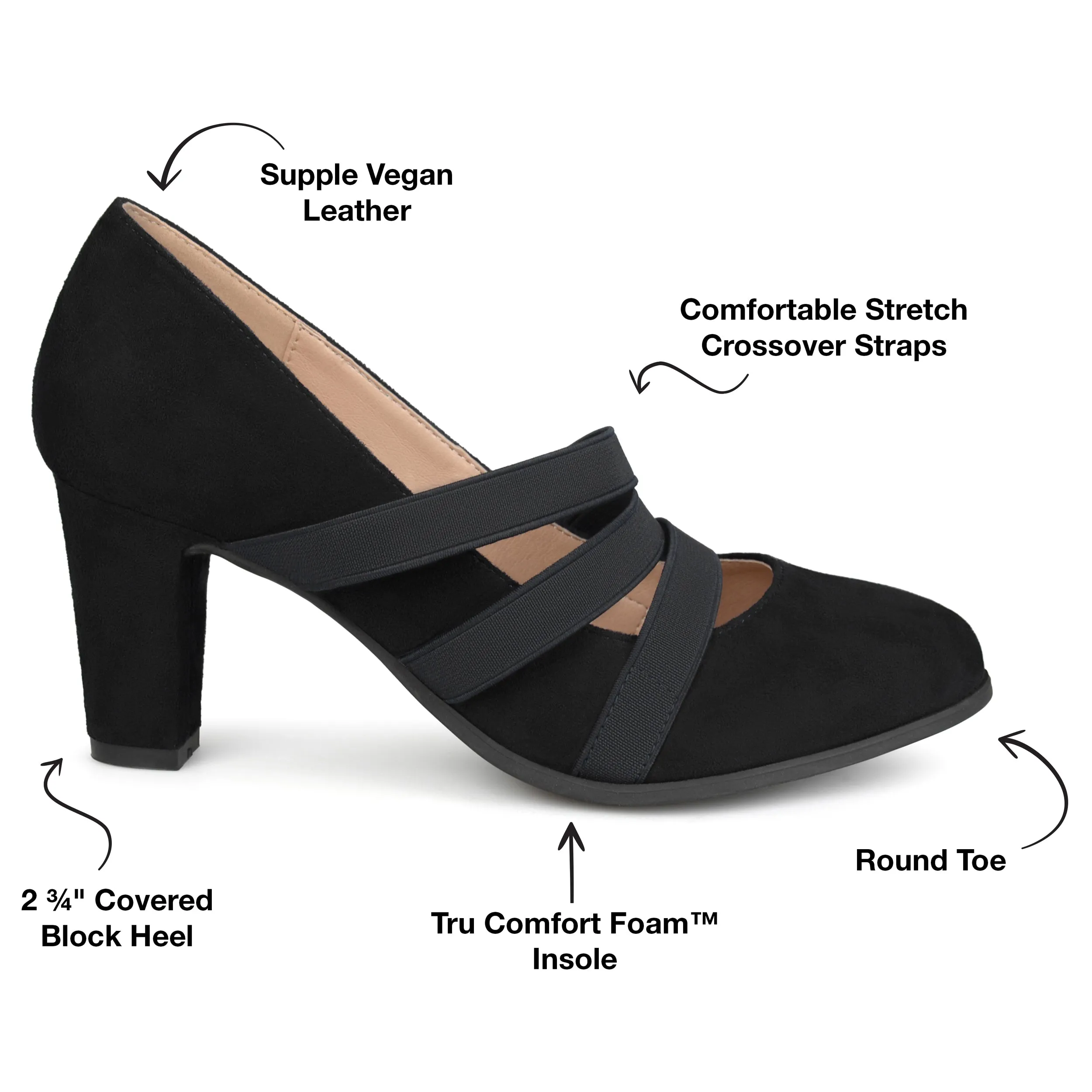 Journee Collection Women's Wide Width Comfort Loren Pump