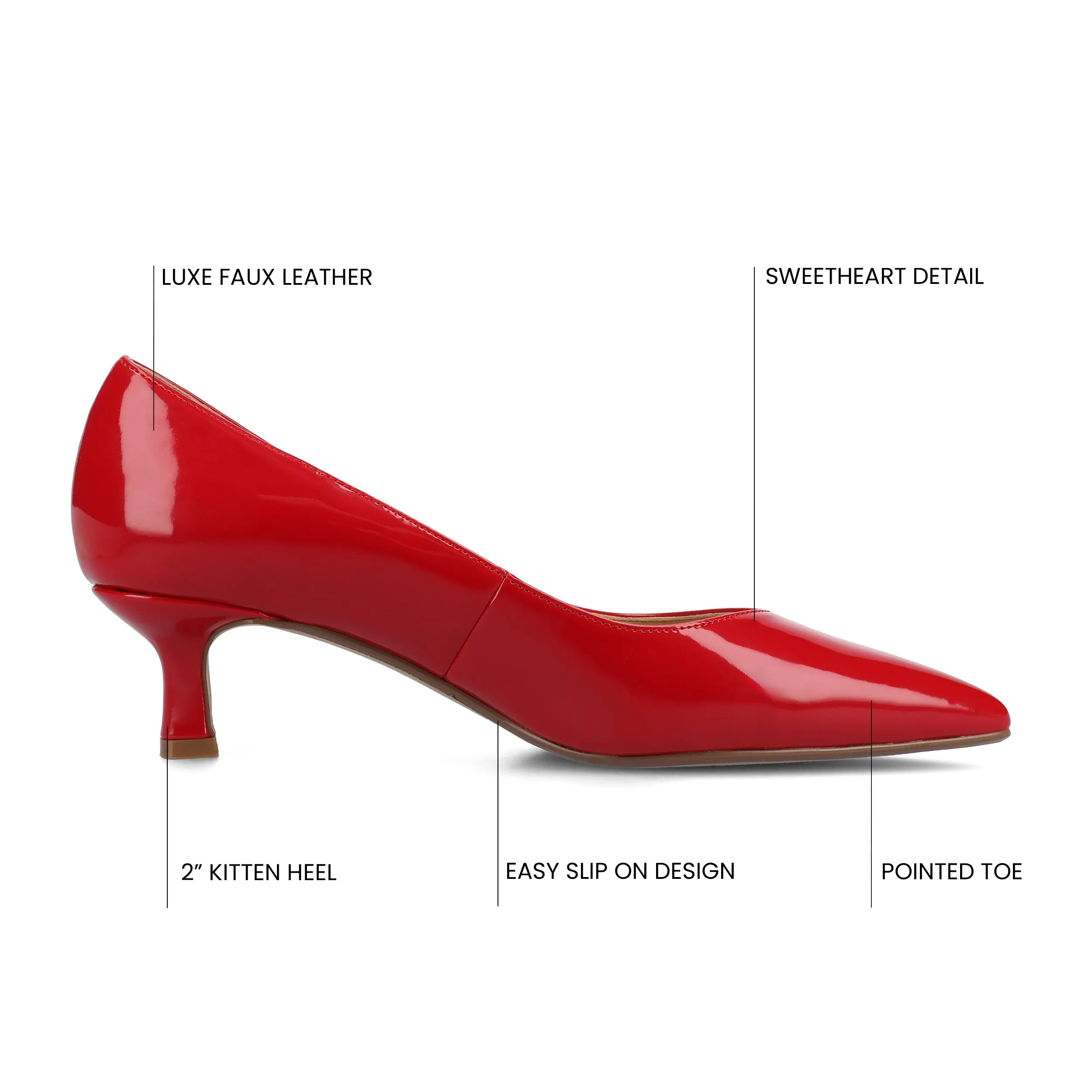 Journee Women's Pammie Medium and Wide Width Pumps