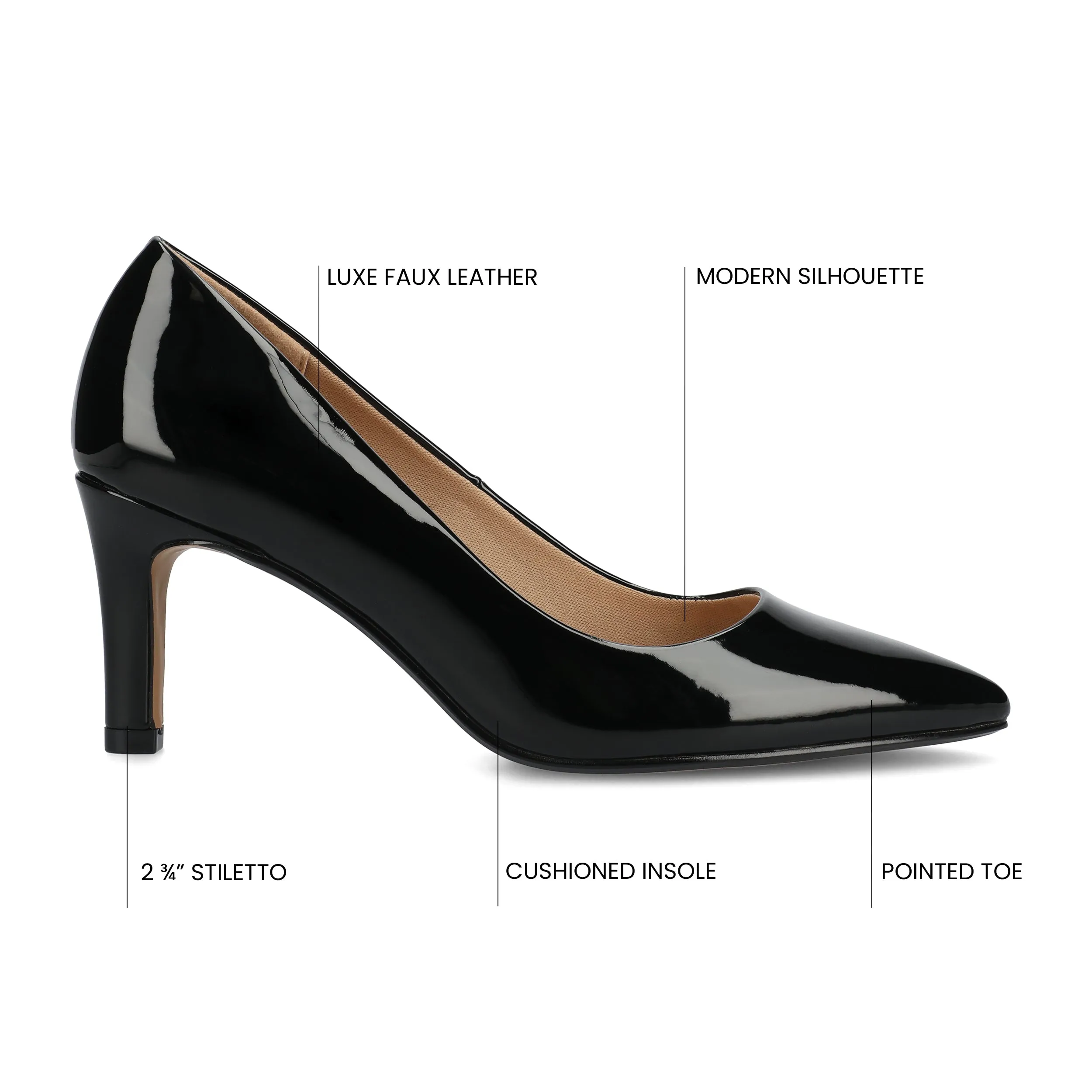 Journee Women's Scylee Medium and Wide Width Pumps