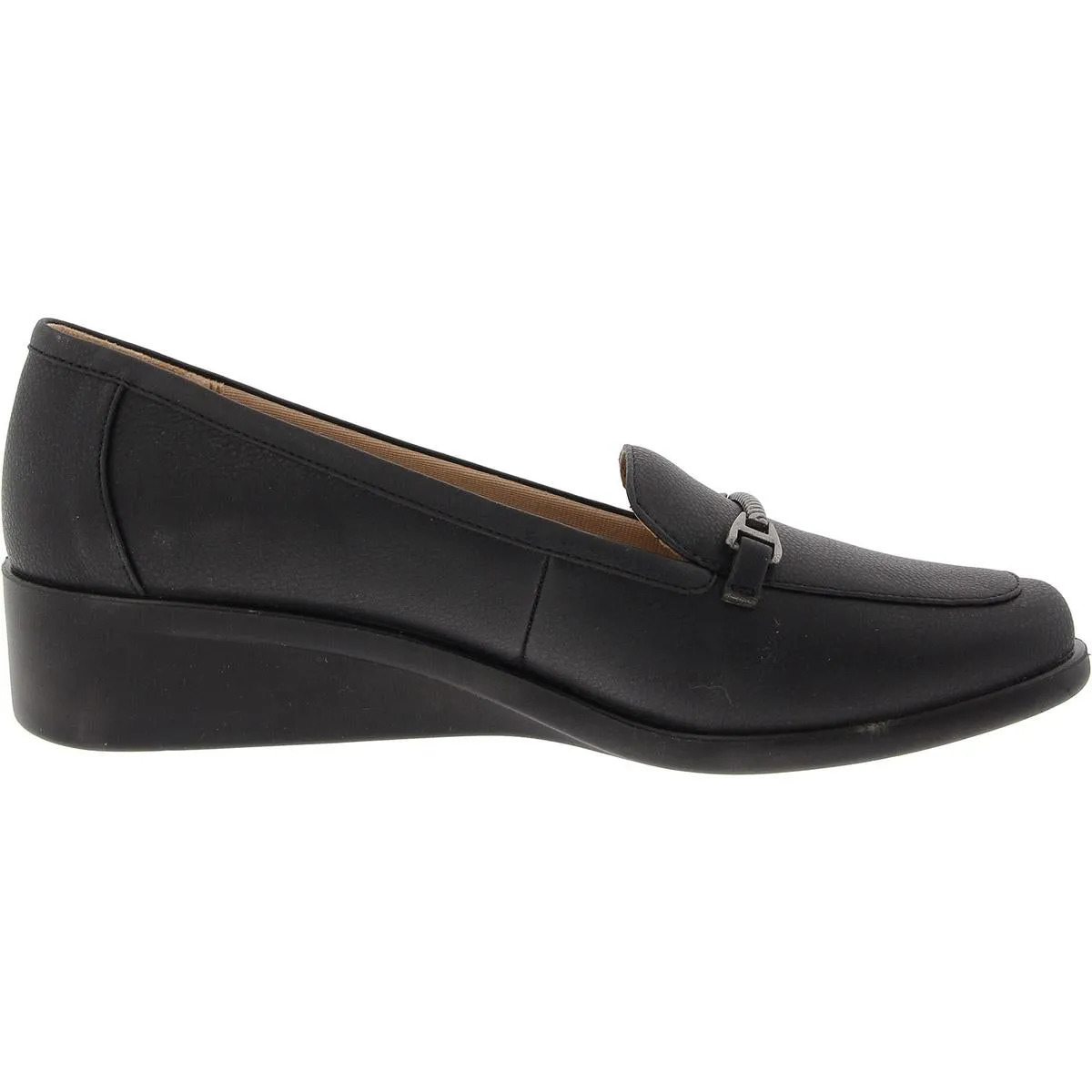 Jovial Bit Womens Chain Man Made Loafer Heels