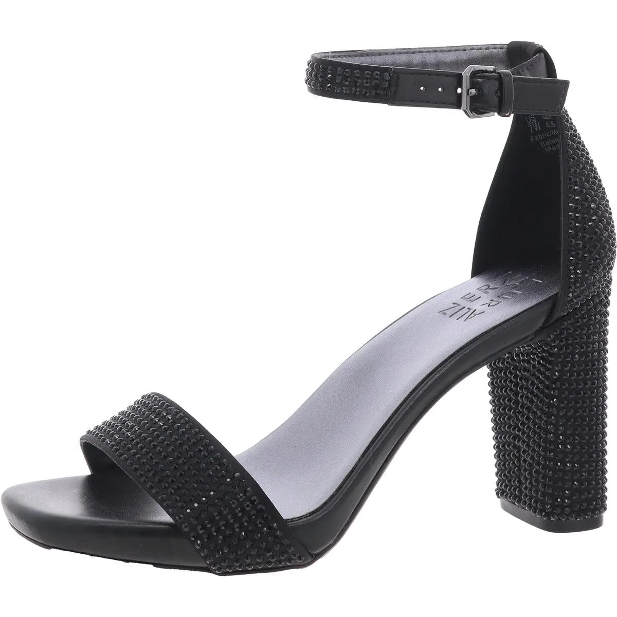 JOYGLITZ Womens Rhinestone Manmade Ankle Strap
