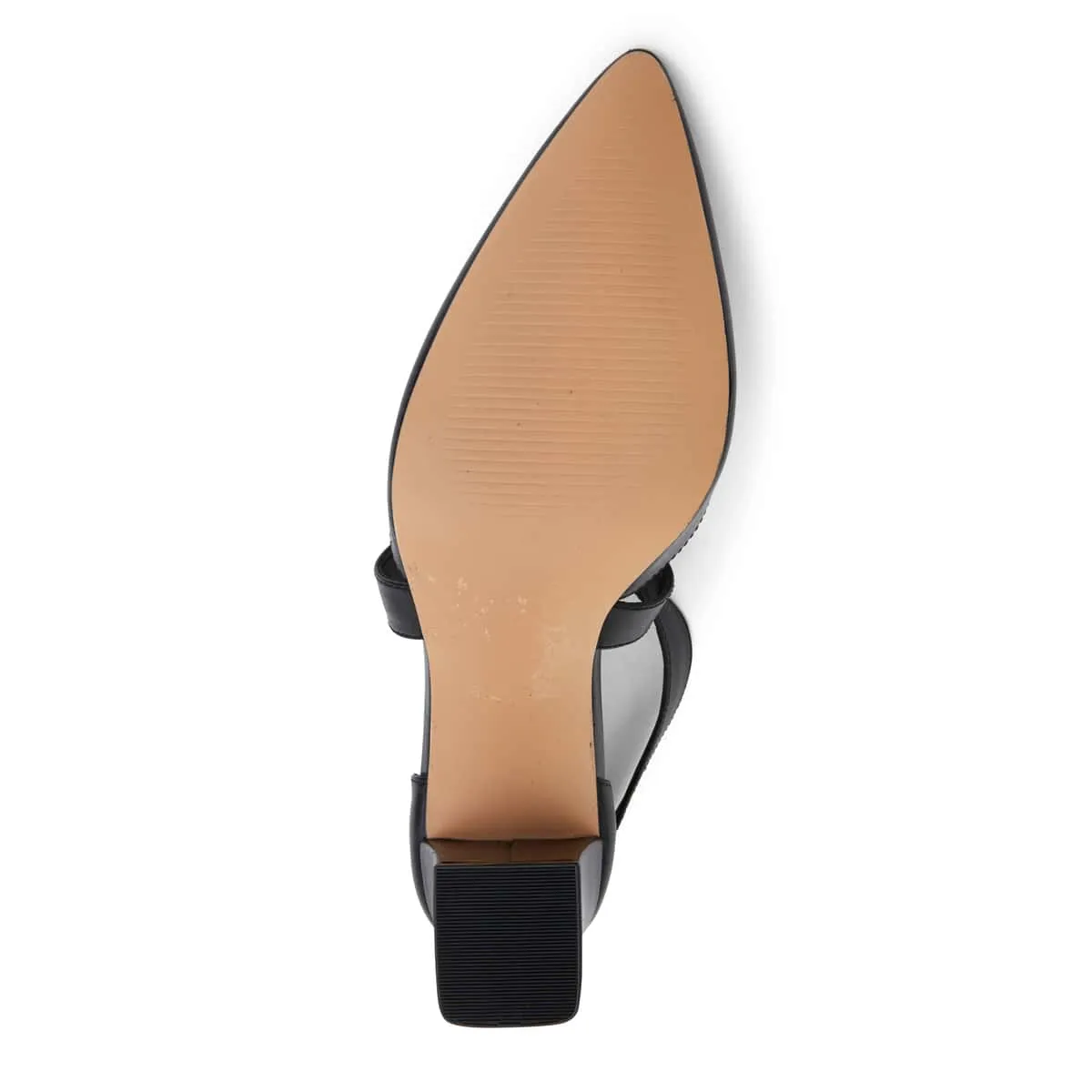 Kara Heel in Black Leather