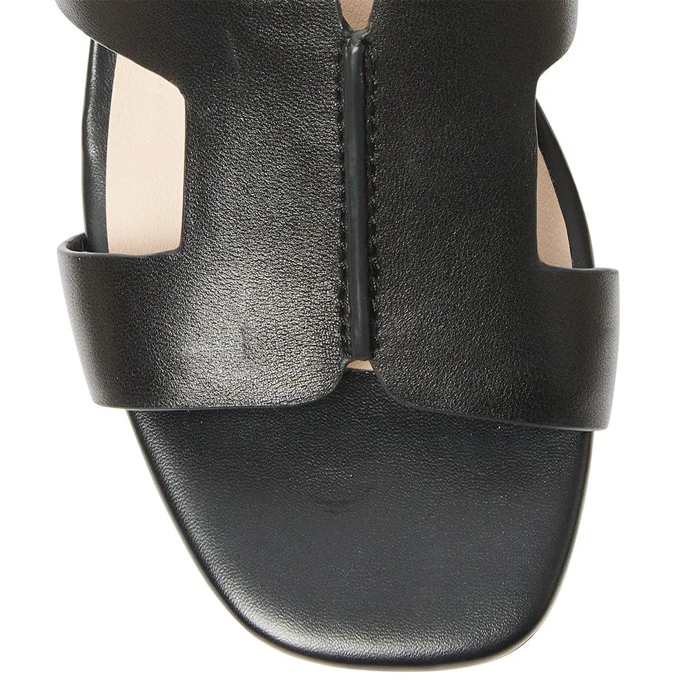 Kerry Heel in Black Leather