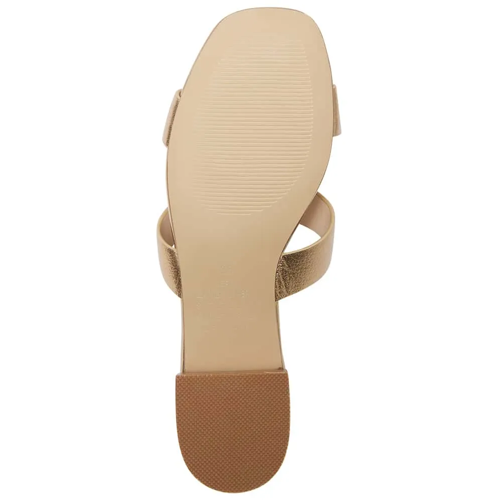 Kerry Heel in Bronze Leather
