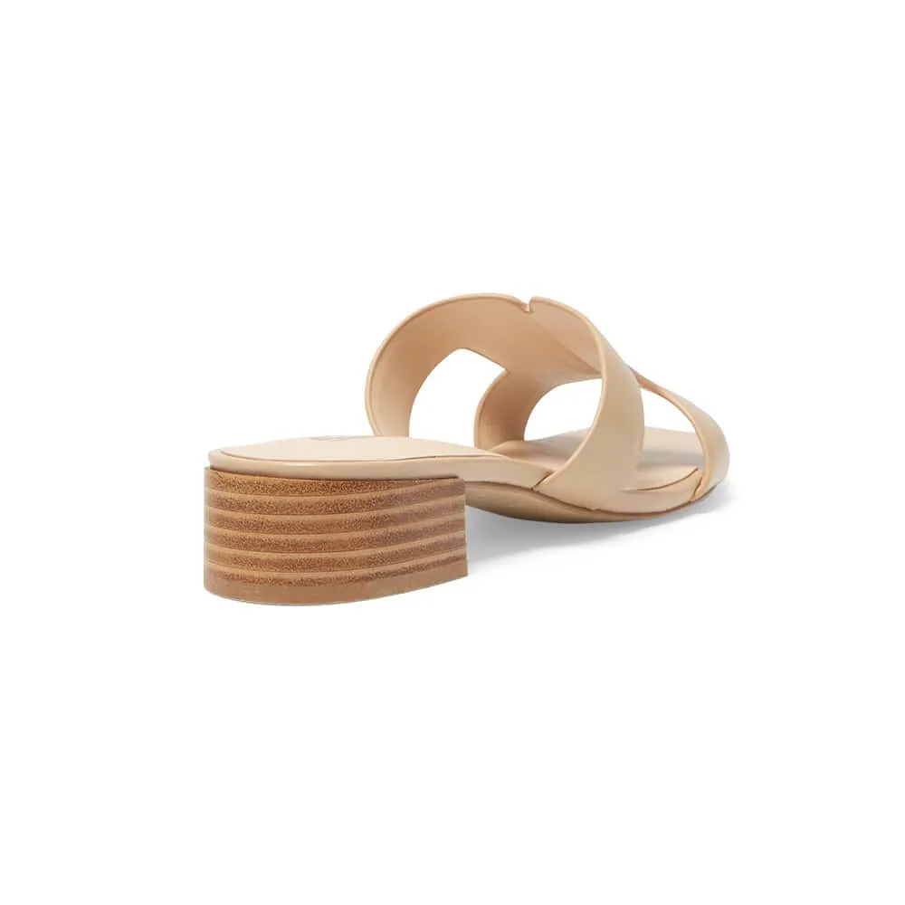 Kerry Heel in Nude Leather