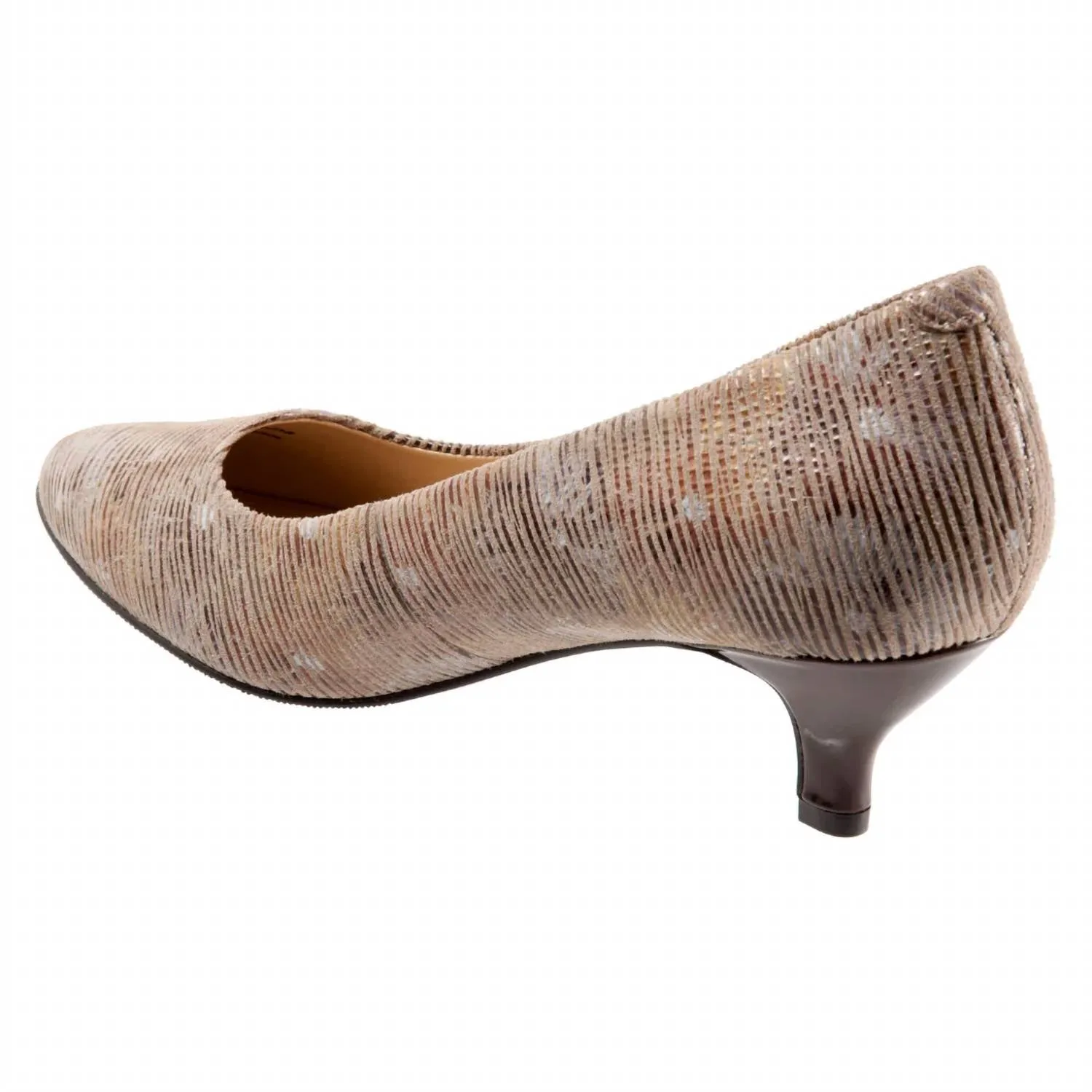 Kiera Leather Heel In Tan Multi