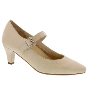 Kiki Dress Heels - Medium Width In Nude Lizard