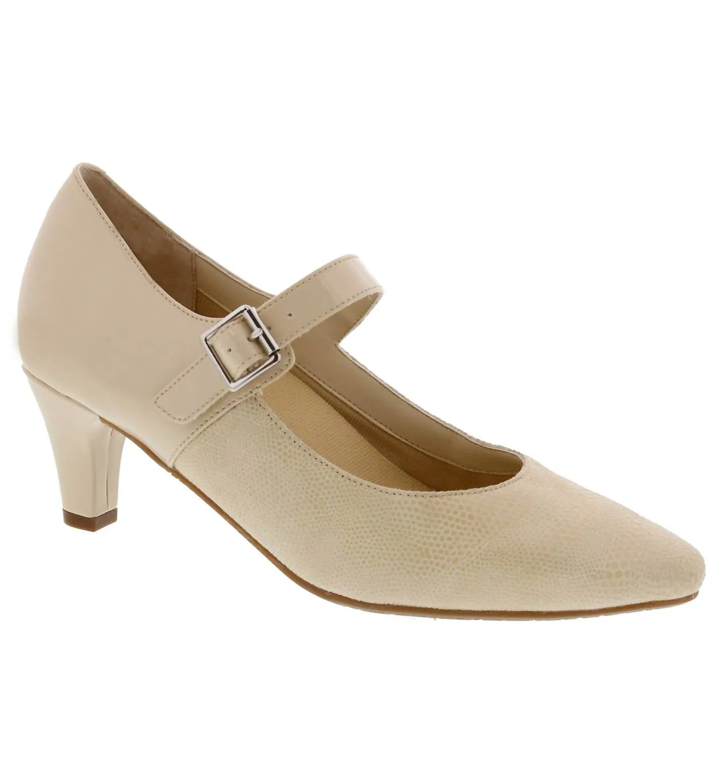 Kiki Dress Heels - Medium Width In Nude Lizard
