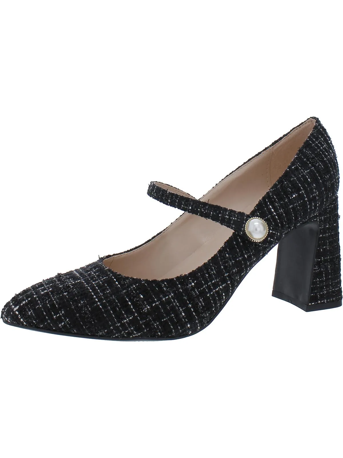 Kirsten 2 Womens Faux Suede Covered Heel Mary Jane Heels
