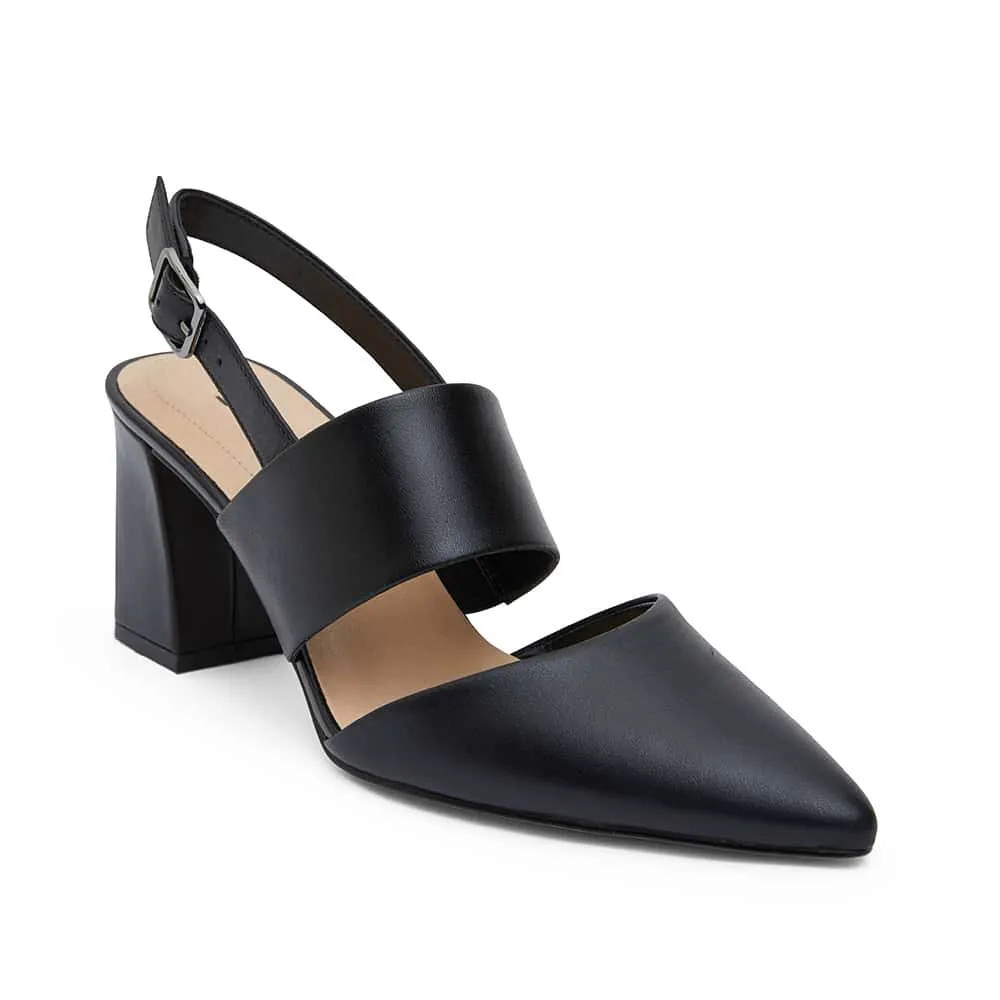 Kitson Heel in Black Leather