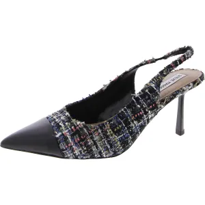 Kling Womens Leather Pointed Toe Slingback Heels