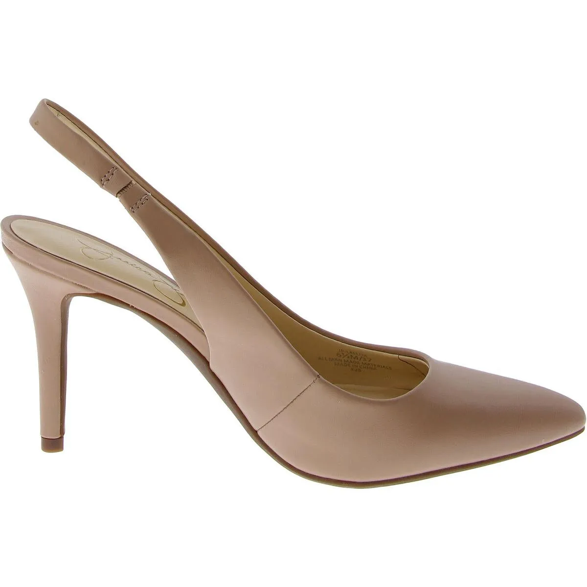 Lallita Womens Faux Leather Pointed Toe Slingback Heels