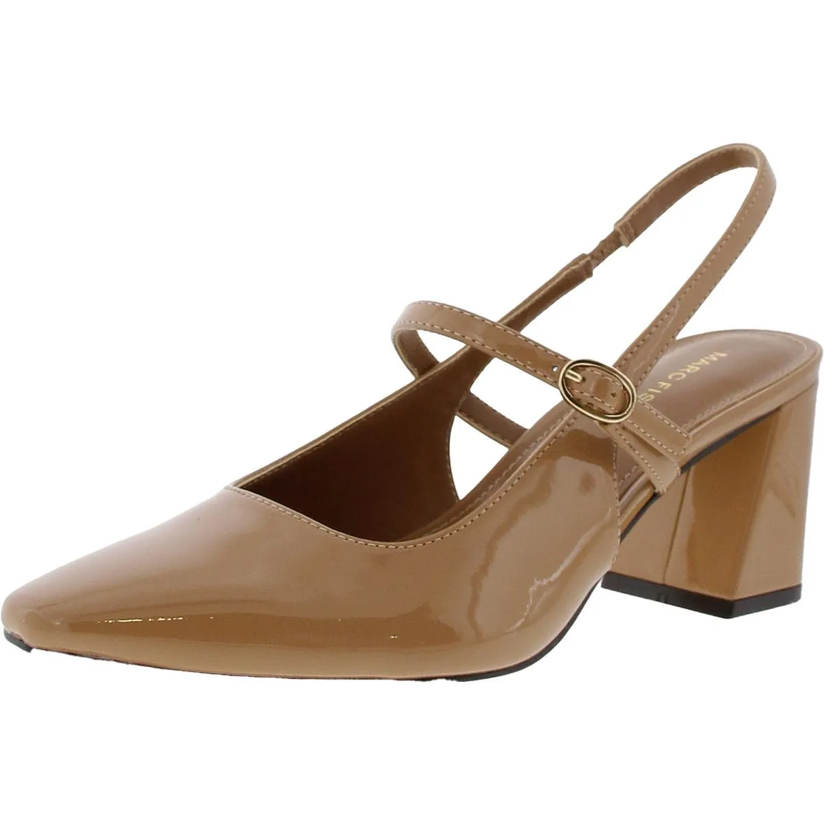 Lanai Womens Patent Strap Slingback Heels
