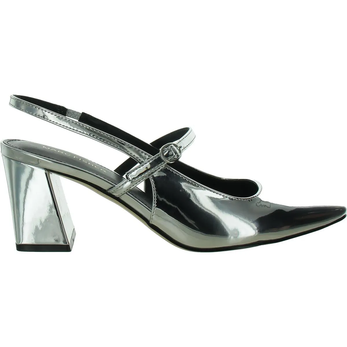 Lanai Womens Patent Strap Slingback Heels