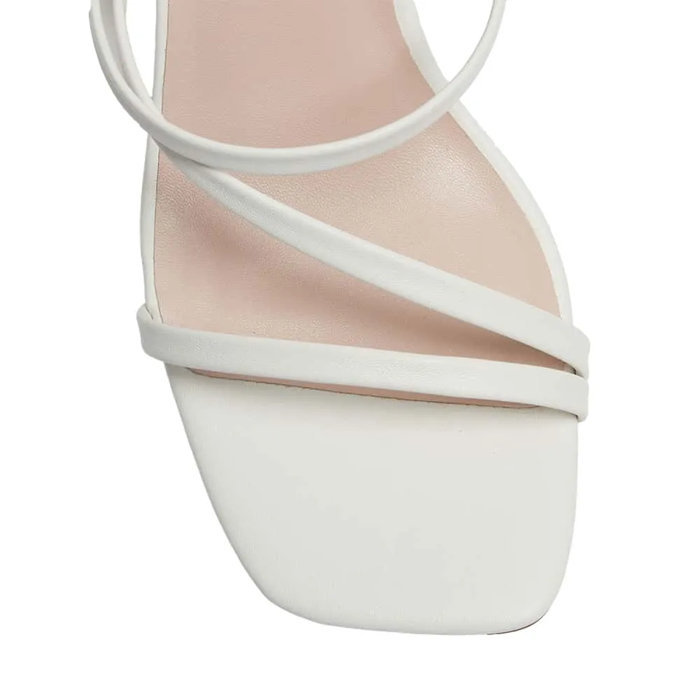 Latin Heel in White Smooth