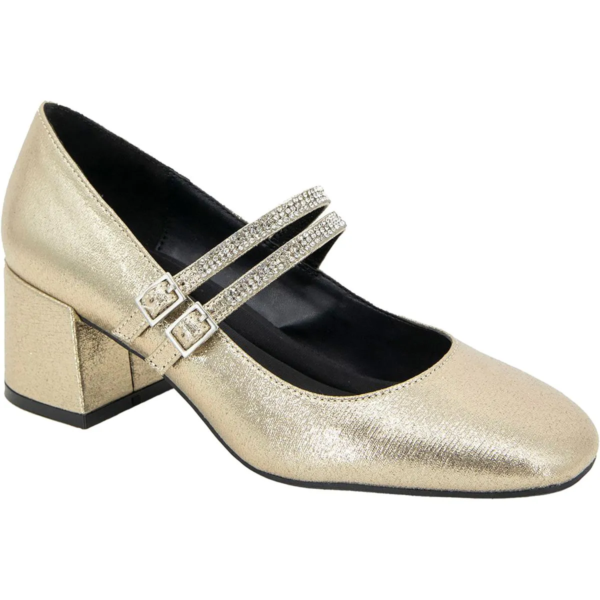 LEEANN Womens Comfort Insole Manmade Block Heels