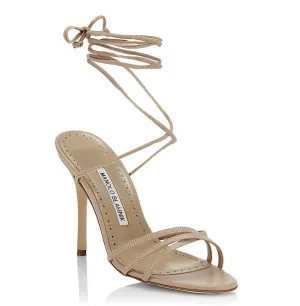 Leva Heels Sandal In Cream Nude