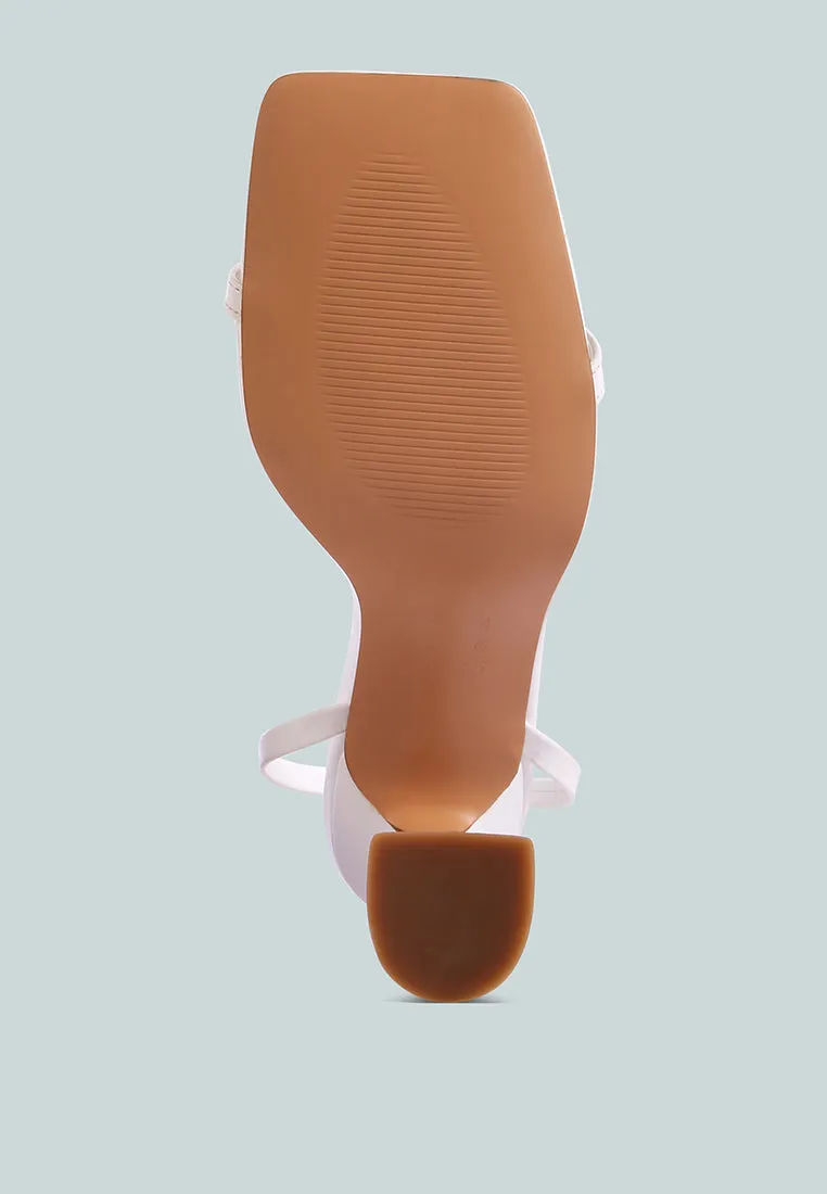 lewk strappy tie up spool heel sandals