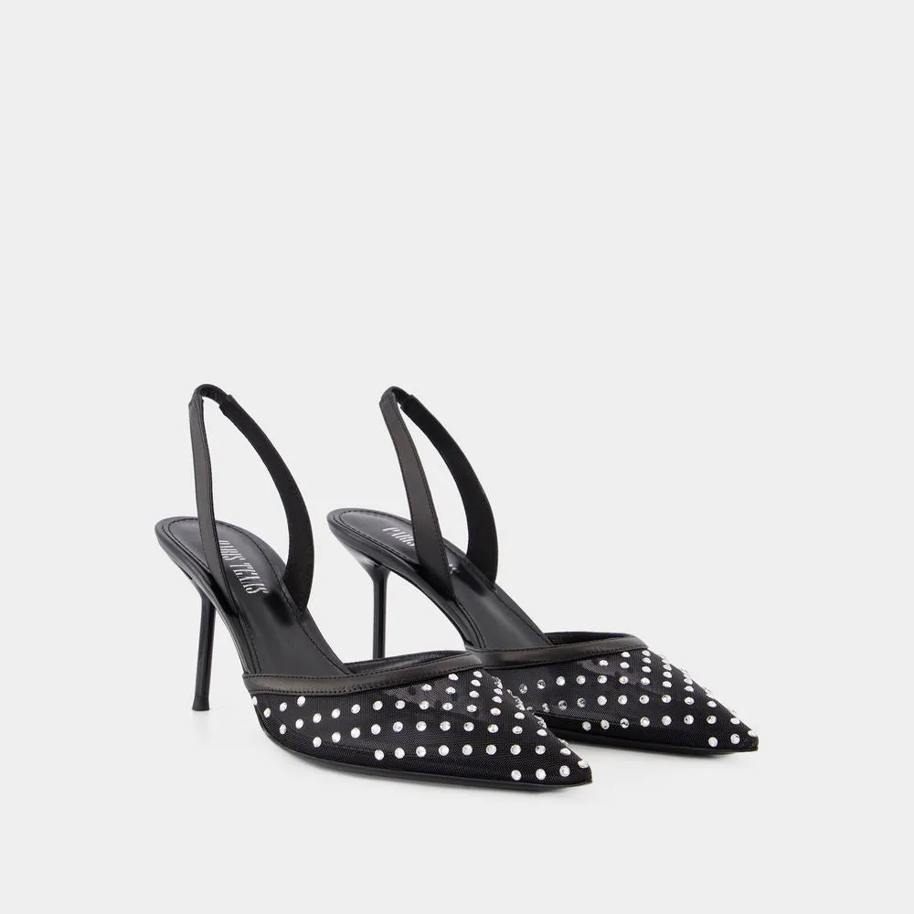 Lidia Slingback 70 Pumps - Synthetic - Black