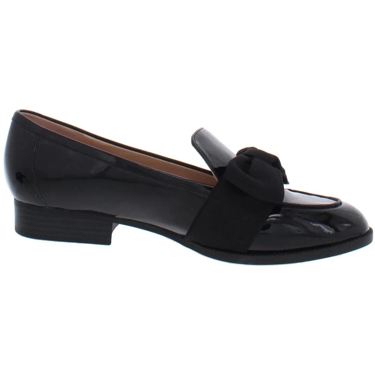 Lindio Womens Patent Slip On Loafers