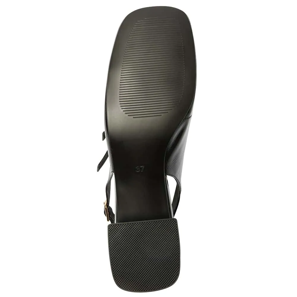 Louisa Heel in Black Patent