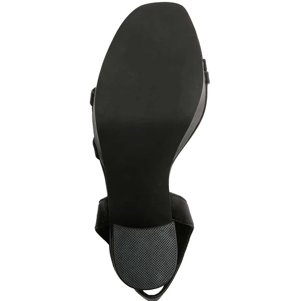 Lulu Heel in Black Smooth