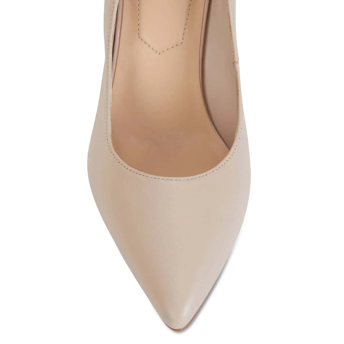 Lyric Heel in Blush Leather