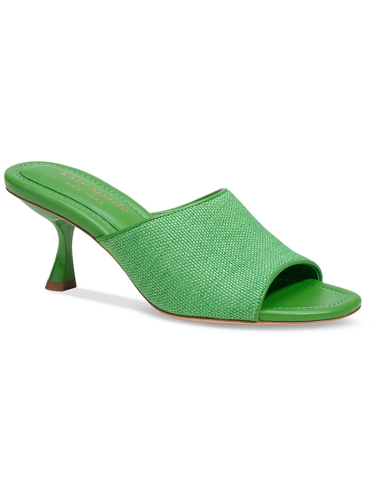 Malibu Summer Womens Slip On Fabric Kitten Heels