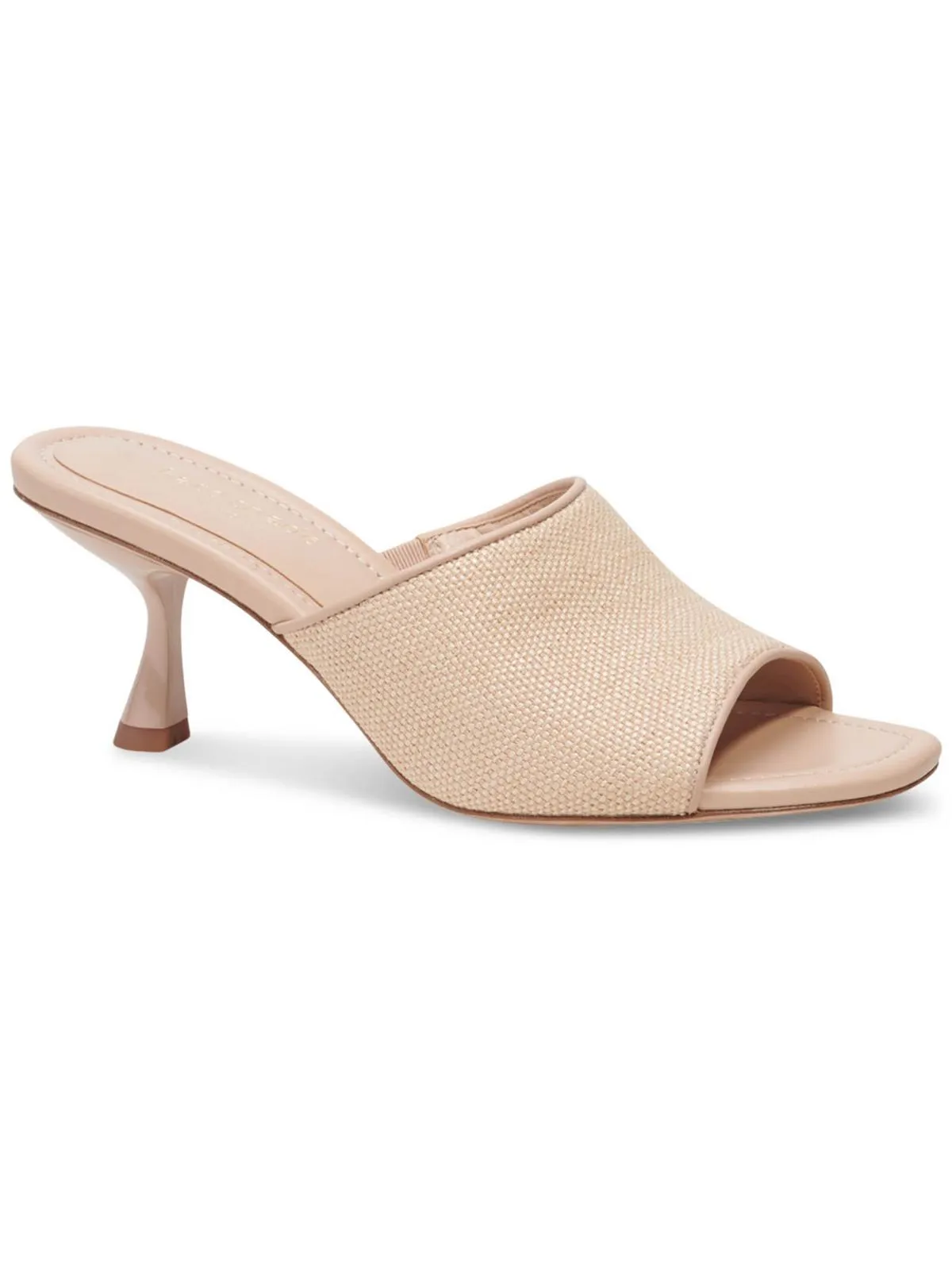 Malibu Summer Womens Slip On Fabric Kitten Heels